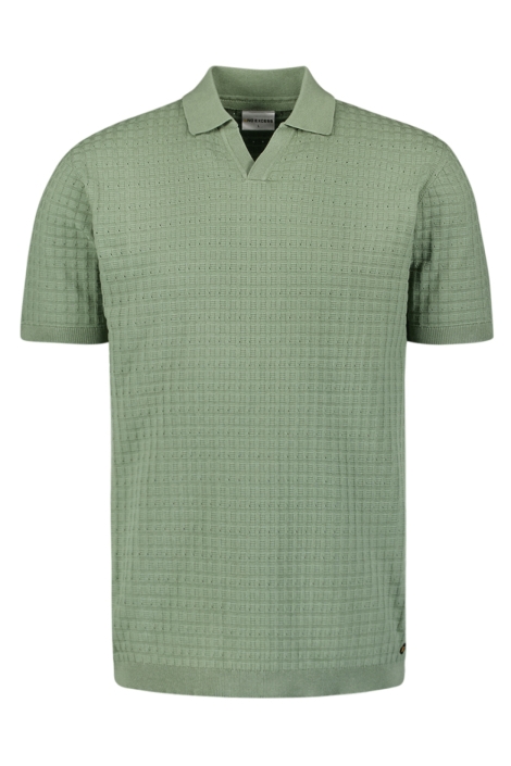 NO-EXCESS pullover short sleeve polo v solid